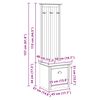 vidaXL Szafka przedpokojowa z wieszakami, BODO, biała, 50x40x157 cm