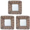 vidaXL Lustra, 3 szt., 15x15 cm, wiklinowe