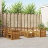 vidaXL Zestawy sof 10 pcs Naturalny Lite Drewno Akacji