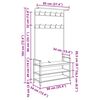 vidaXL Wieszak na płaszcze z p&oacute;łką Dąb rzemieślniczy 95 x 34 x 184 cm