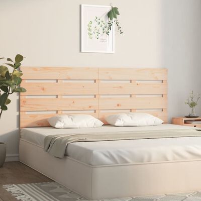vidaXL Wezgłowie łóżka, 120x3x80 cm, lite drewno sosnowe