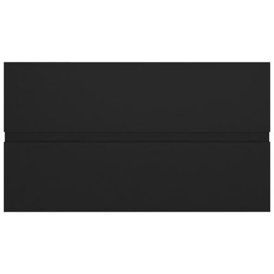 vidaXL Szafka pod umywalkę, czarna, 80x38,5x45 cm, płyta wiórowa