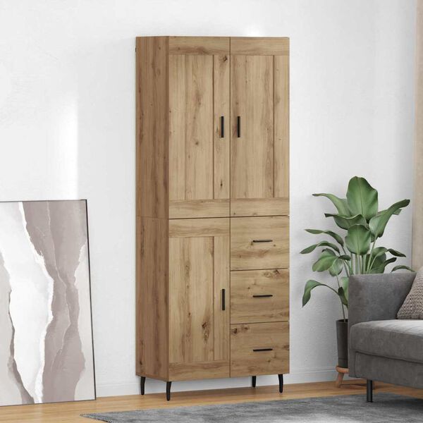 vidaXL Highboard 2 pcs Dąb rzemieślniczy Materiał drewnopochodny