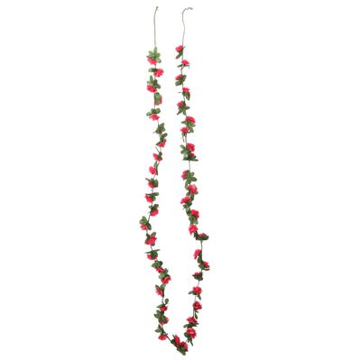 vidaXL Sztuczne girlandy kwiatowe, 6 szt, wiosenny czerwony róż, 250cm