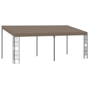 vidaXL Altana przyścienna, 6 x 3 m, taupe, tkanina