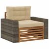 vidaXL Środkowa sofa ogrodowa naturalny