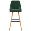 vidaXL Stołki barowe, 2 szt., ciemnozielone, tapicerowane aksamitem