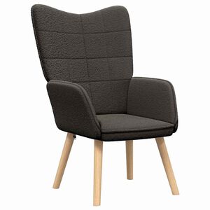 vidaXL fotel Ciemnoszary 62 x 67 x 95,5 cm Tkanina sherpa