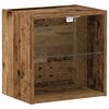 vidaXL P&oacute;łka wisząca z oświetleniem LED Brązowy 40 x 28,5 x 40 cm