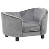 vidaXL Sofa dla psa, szara, 69x49x40 cm, pluszowa