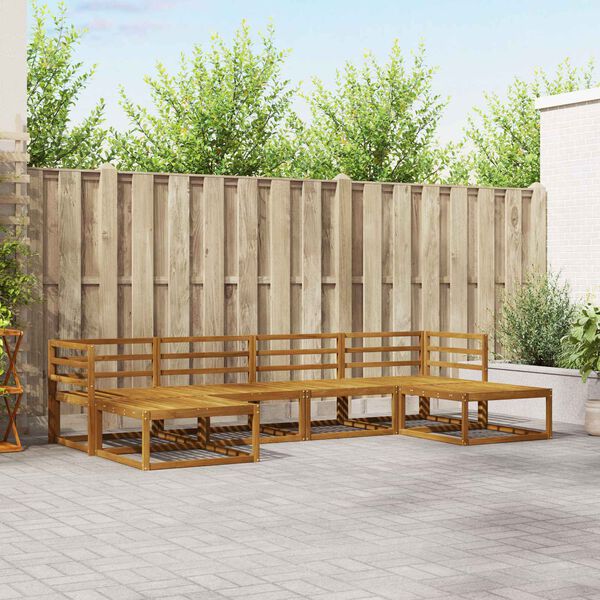 vidaXL Zestaw sof na zewnątrz 6 pcs Naturalny Lite Drewno Akacji