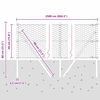 vidaXL Słupek ogrodzeniowy. Szary 25 x 0,4 m (siatka 36 mm) Stal i PVC