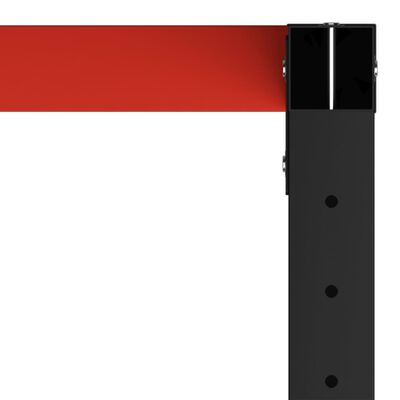 vidaXL Metalowa rama pod blat roboczy, 150x57x79 cm, czarno-czerwona