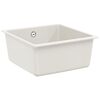 vidaXL Zlew Biały 430 x 460 mm 80% Kwarc i 20% Żywica