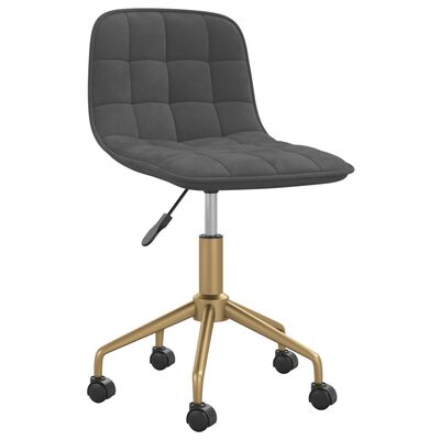 vidaXL Obrotowe krzesła stołowe, 4 szt., ciemnoszare, aksamitne