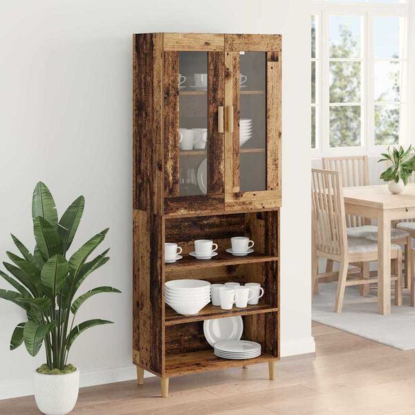 vidaXL Highboard Stare drewno 69,5 x 34 x 180 cm