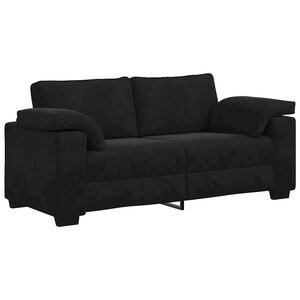 vidaXL Sofa dwuosobowa czarna 180x77x82 cm aksamitna
