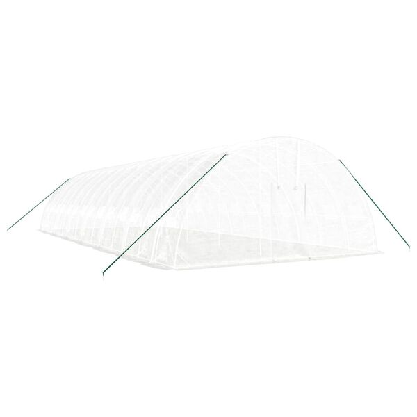 vidaXL Szklarnia ze stalową ramą, biała, 84 m&sup2;, 14x6x2,85 m