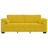 vidaXL Sofa 3-osobowa, ż&oacute;łta, 220x77x82 cm, aksamit