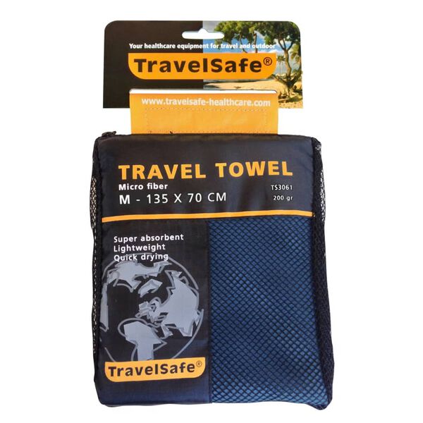 Travelsafe Ręcznik z mikrofibry, M, niebieski, TS3061