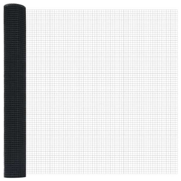 vidaXL Spawana siatka ogrodzeniowa Szary 1.4 x 25 m Stal