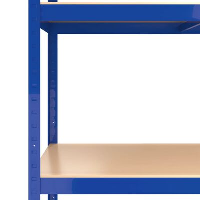 vidaXL Stół roboczy z półkami niebieski stal i materiał drewnopochodny
