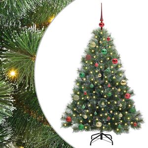 vidaXL Sztuczna choinka z 150 diodami LED Zielony 150 cm PE i PVC