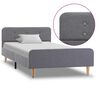 vidaXL Rama ł&oacute;żka, jasnoszara, tapicerowana tkaniną, 100 x 200 cm