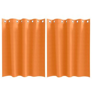 vidaXL Firany blackout z k&oacute;łkami 2 pcs Jasnopomarańczowy 140 x 140 cm