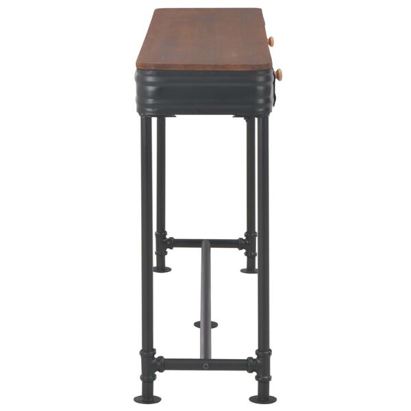 vidaXL Stolik konsola z 2 szufladami, 120x30x75 cm, drewno jodłowe