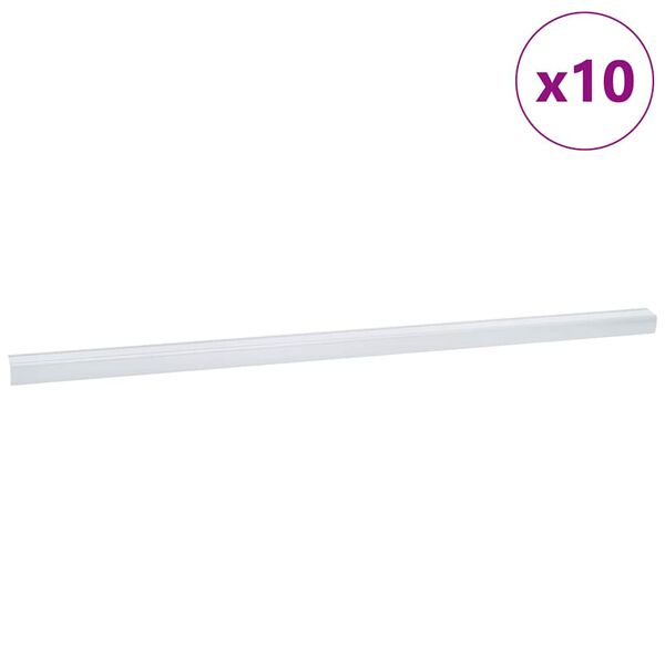 vidaXL Listwy schodowe 10 pcs Srebrny 67 x 3.5 x 3 cm Aluminium