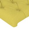 vidaXL Zagł&oacute;wek do ł&oacute;żka z LED, zielony, 147x16x78/88 cm, tkanina