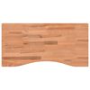 vidaXL Blat do biurka, 80x(36-40)x2,5 cm, lite drewno bukowe