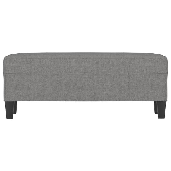 vidaXL Ławka, ciemnoszara, 100x35x41 cm, tapicerowana tkaniną