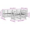 vidaXL Zestawy sof 7 pcs Naturalny Lite Drewno Akacji