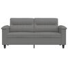 vidaXL Sofa 2-osobowa, ciemnoszary, 140 cm, tapicerowana mikrofibrą