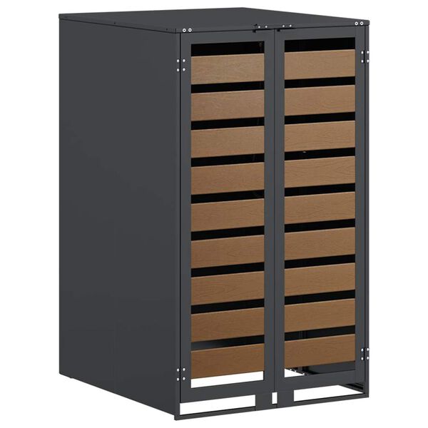 vidaXL Przechowywanie kosza na kółkach z gazową pokrywą do podnoszenia dla kosza 240L