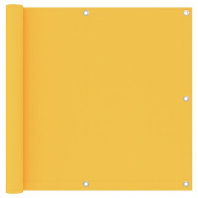 vidaXL Parawan balkonowy, żółty, 90x400 cm, tkanina Oxford