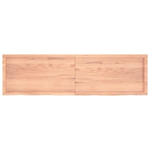 vidaXL Blat do stołu, jasnobrązowy, 180x50x(2-4)cm, lite drewno dębowe