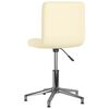 vidaXL Obrotowe krzesła stołowe, 6 szt., kremowe, sztuczna sk&oacute;ra