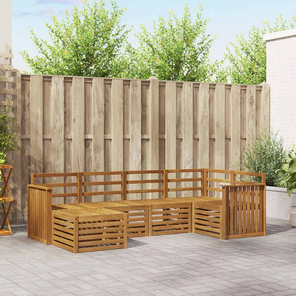 vidaXL Zestawy sof 6 pcs Naturalny Lite Drewno Akacji