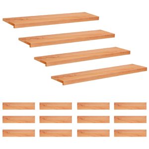 vidaXL Nakładki na schody 16 szt. 120 x 25 x 2 cm Lakier Drewno bukowe
