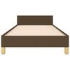 vidaXL Rama ł&oacute;żka z zagł&oacute;wkiem, ciemnobrązowa 80x200 cm obita tkaniną