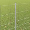 vidaXL Ogrodzenie z słupkiem Srebrny 1,6 x 25 m Stal