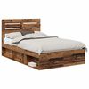 vidaXL Ramka ł&oacute;żka Stare drewno 120 x 200 cm Lite drewno sosnowe