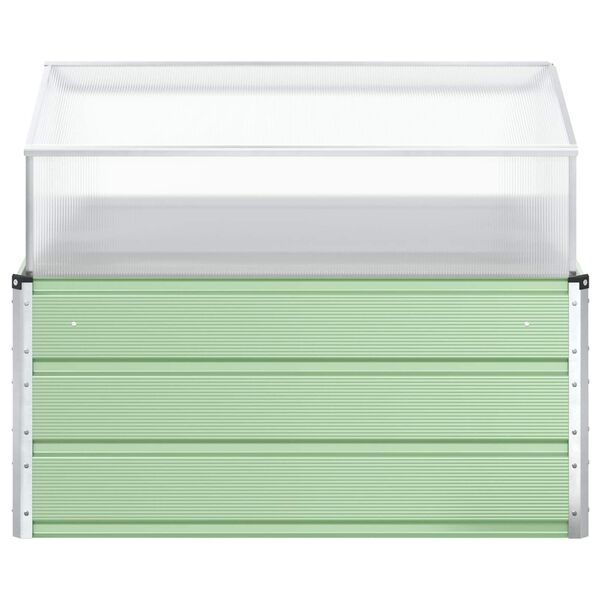 vidaXL Donica Pastelowa Zieleń 100 x 100 x 77 cm Stal Galwanizowana