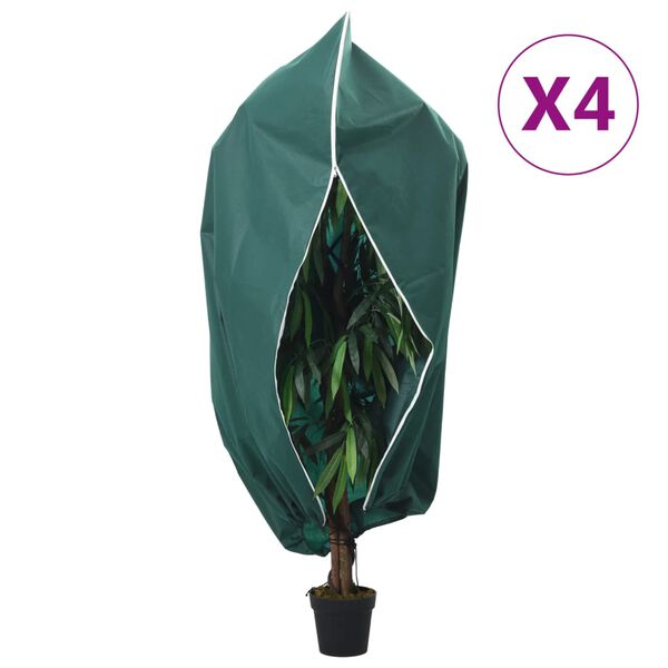 vidaXL Kaptury ochronne z suwakiem, 4 szt., 70 g/m&sup2; 2,36x2 m