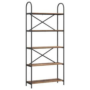 vidaXL P&oacute;łka na książki 5 poziomy 80 x 30 x 183 cm Drewno inżynieryjne