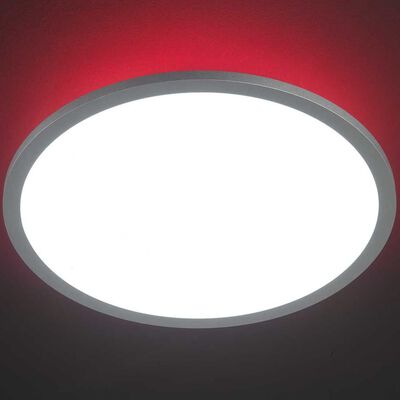 Wofi Lampa sufitowa Linox, LED, RGB, 40x5 cm, srebrna