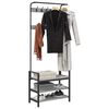 vidaXL Wieszak na płaszcze z p&oacute;łką Szary Sonoma 75 x 34 x 184 cm